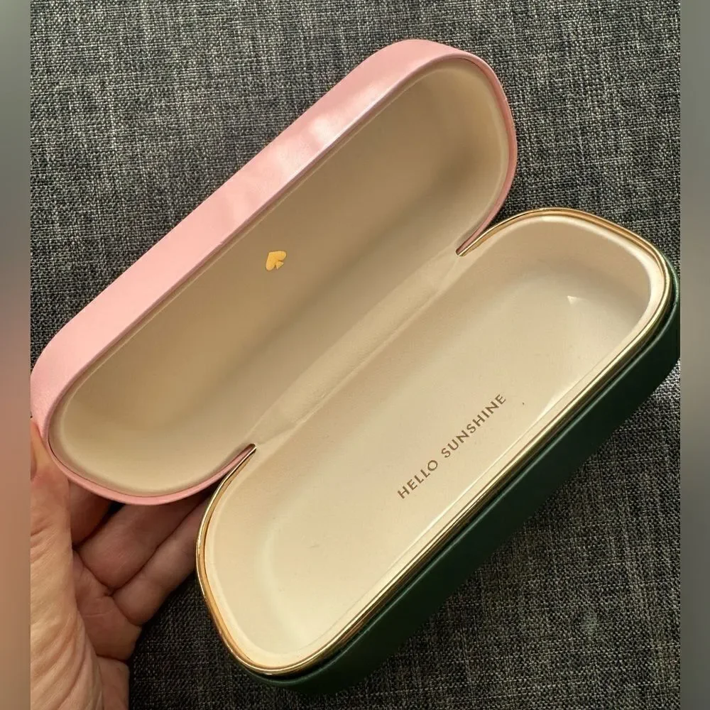 Kate Spade New York Women's Sunglass Eyeglass Case Pink and Green